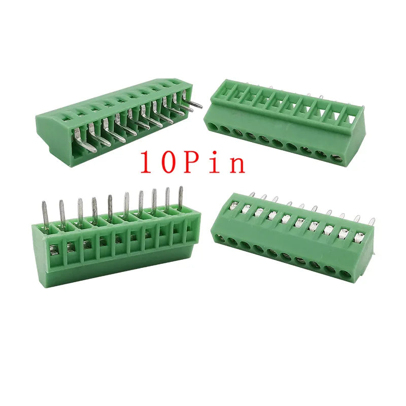 5/10Pcs KF128 2.54mm Pitch PCB Terminal Block Connector 150V 6A 2/3/4/5/6/7/8/9/10/12/14/16Pin Screw Terminal For 26-18AWG Cable