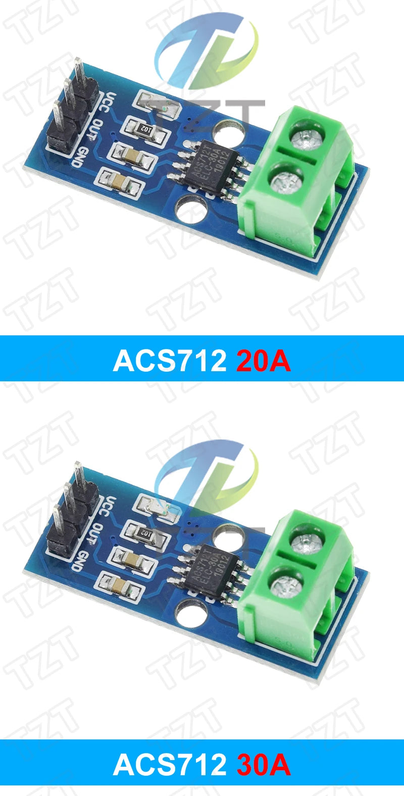 1/3PCS Hot Sale ACS712 5A 20A 30A Range Hall Current Sensors Module ACS712 Module For Arduino 5A 20A 30A