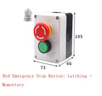 start and stop self-reset Momentary Waterproof button box switch emergency stop industrial control box