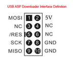 Estardyn New USBASP USBISP AVR Programmer USB ISP USB ASP ATMEGA8 ATMEGA128 Support Win7 64K 10Pin To 6 Pin Adapter Board