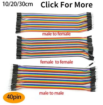 50pcs 10/20/30cm 2.54mm Color Optional DIY Electronic Kit Breadboard Dupont Cable for Arduino Male Female Dupont Jumper Wire