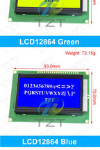TZT LCD1602 LCD 1602 2004 12864 module Blue Green screen 16x2 20X4 Character LCD Display Module HD44780 Controller