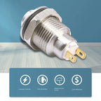 8MM 10MM 12MM 16MM Metal Button Switch Self Lock Button High Head Self Lock Switch 1 Normally Open Waterproof Antirust