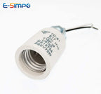 4pcs E17 Porcelain CFL Halogen Chandelier LED Lamp Bulb Base Light Socket Holder with Bracket Ceramic 10cm Silicone Wire