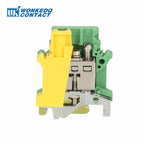 USLKG16N Ground Modular Din Rail Terminal Block, 16 mm² Universal Screw Earth Plug Wire Electrical Connector USLKG-16N
