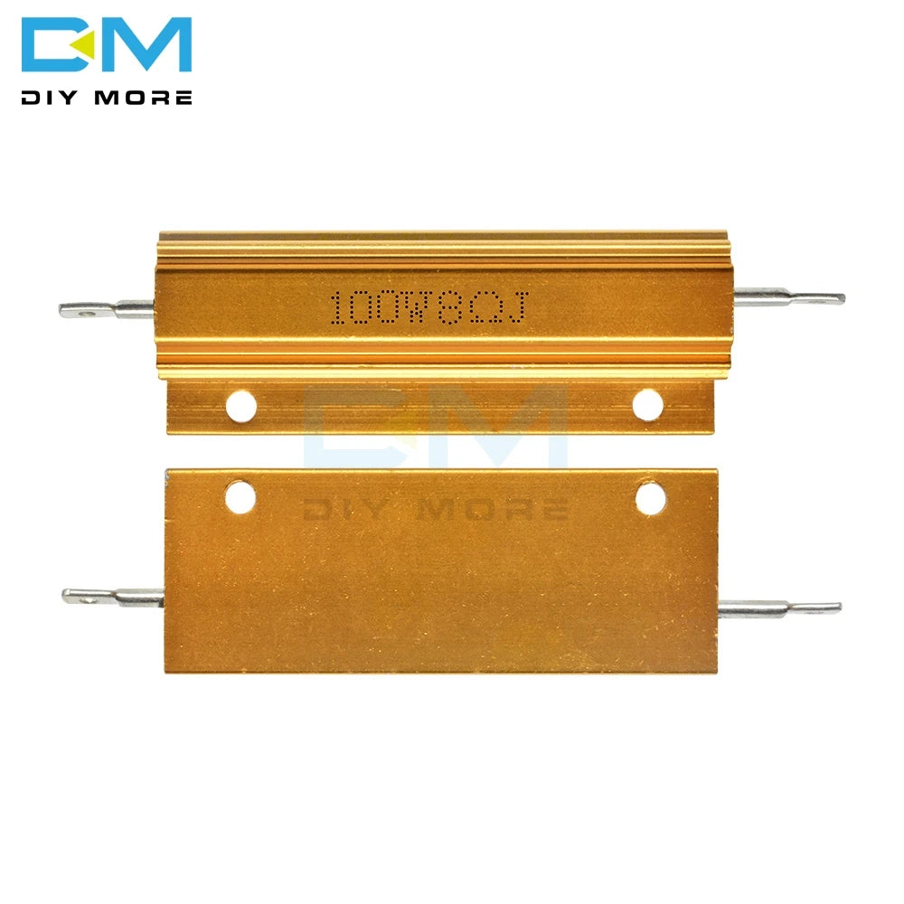 0.5R 1R 2R 4R 6R 8R 10R 20R 100W 5% +5% -5% Aluminum Shell Housed Case Power Wirewound Resistor 0.5/1/2/4/6/8/10/20/50/100 Ohm