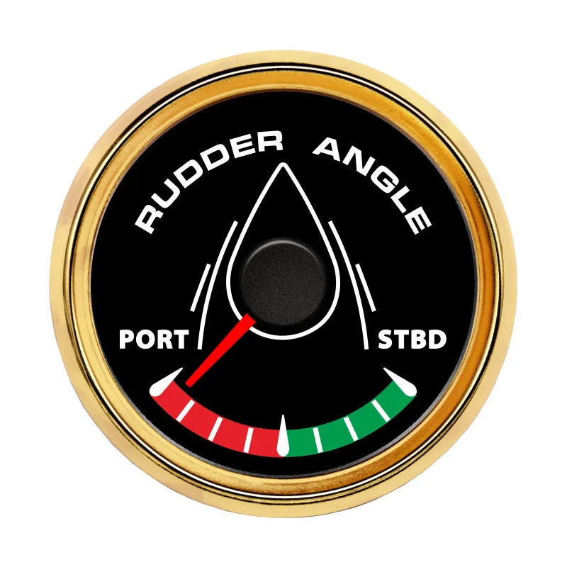 52mm 0-190ohm Waterproof Boat Marine Rudder Angle Indicator With Rudder Angle Sensor 7 color Backlight for Car Truck 12V/24V