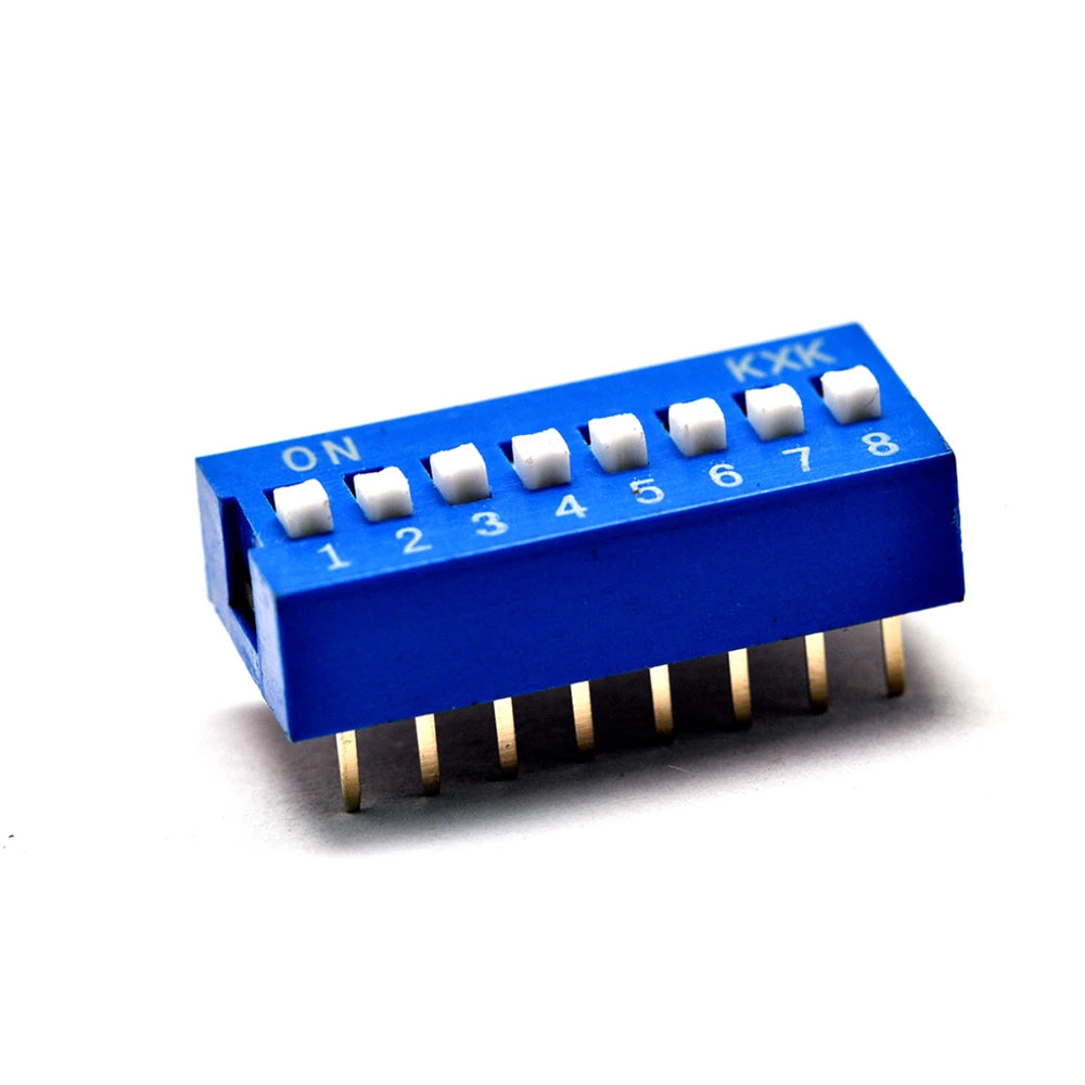 35PCS/LOT Dip Switch Kit In Box 1 2 3 4 5 6 8 Way 2.54mm Toggle Switch Snap Switches Mixed Kit Each 5PCS Combination Set