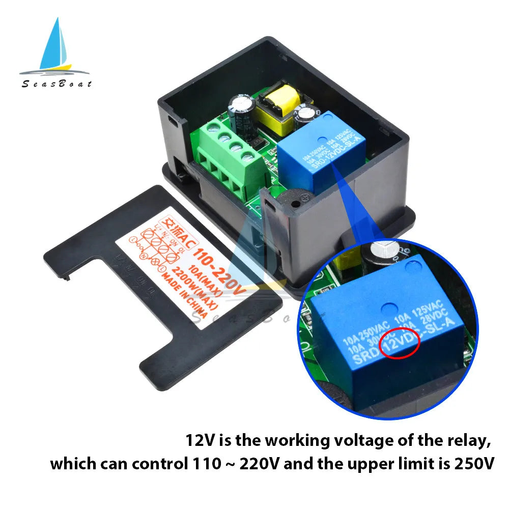 1.37 inch LCD Display Microcomputer Time Controller Programmable Digital Time Delay Relay 12V 24V 110V 220V LED Digital Relay