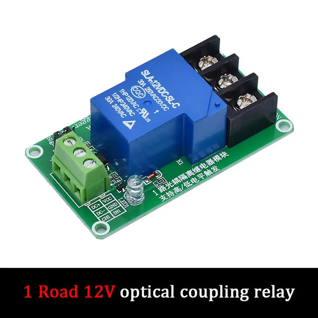 ONE TWO 1 2 channel relay module 30A with optocoupler isolation 5V 12V 24V supports high and low Triger trigger
