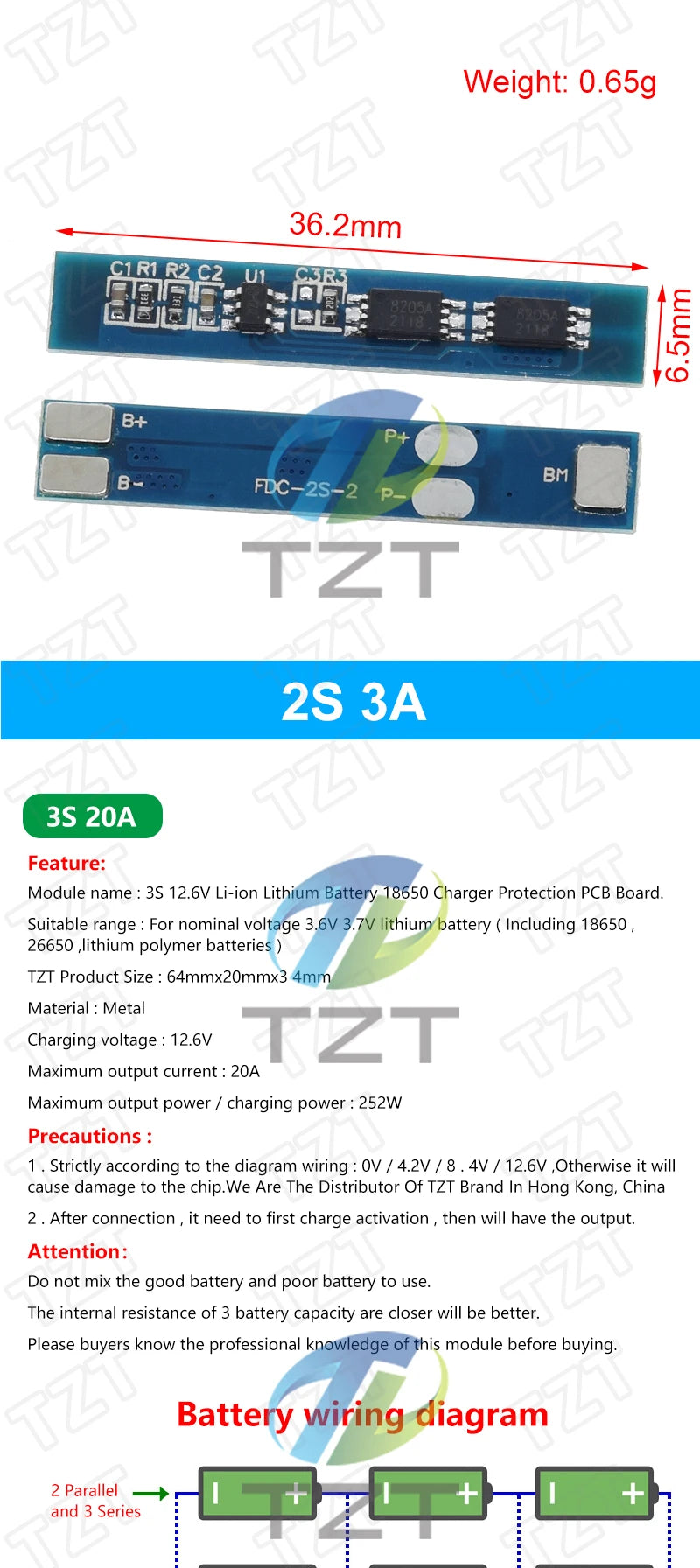 1/3PCS 1S 2S 3S 4S 3A 20A 30A Li-ion Lithium Battery 18650 Charger PCB BMS Protection Board For Drill Motor Lipo Cell Module