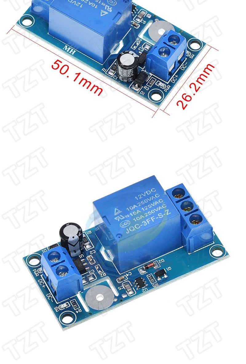 TZT TTP223 12V 1-Channel Touch Relay Module Capacitive Touch Key Switch Sensor Self-Locking/No-Locking HTTM Touch Button