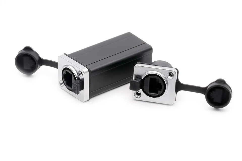 1pc New Arrival Waterproof Network Connector RJ45 Ethernet Connector Female Panel Mount Sockets IP65 Level