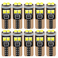 10Pcs T10 W5W WY5W 2825 Super Bright LED Canbus No Error Car Interior Reading Dome Lights Auto Parking Lamp Wedge Tail Side Bulb