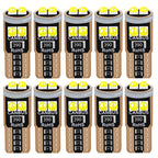10Pcs T10 W5W WY5W 2825 Super Bright LED Canbus No Error Car Interior Reading Dome Lights Auto Parking Lamp Wedge Tail Side Bulb