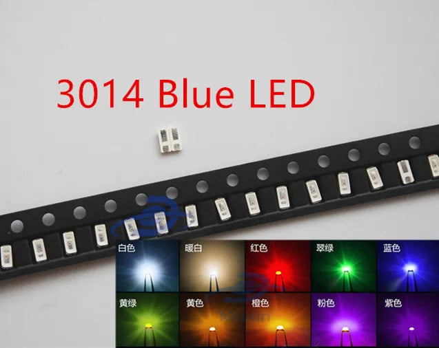 100pcs=5colors x 20pcs 5050 5730 3014 1210 2835 3528 1206 0805 0603 0402 SMD LED Diode Kit Red / Green / Blue / White / Yellow