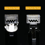 Xintylink CAT7 RJ45 Connector 50U CAT6A Ends Ethernet Cable Plug Network 10G SFTP FTP Shielded LAN Jack Pass Through 1.5MM Hole