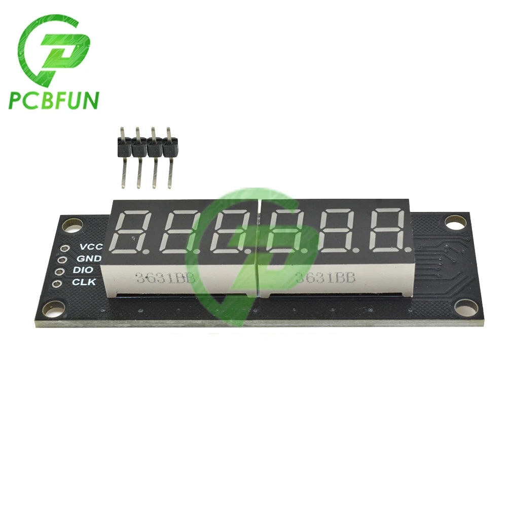 0.36 inch 6-digit LED Display Tube (decimal) 7 Segments Black TM1637 Red/Green/Yellow/Blue/White LED Display Module For Arduino