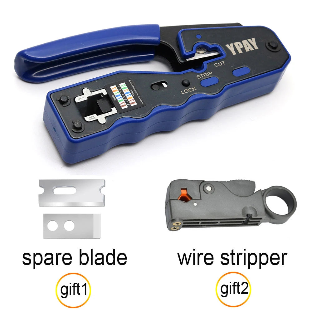 RJ45 Crimper Network Tools Pliers CAT5 CAT6 8P RG RJ45 Ethernet Cable Stripper Pressing Wire Clamp Tongs Clip RG45 LAN