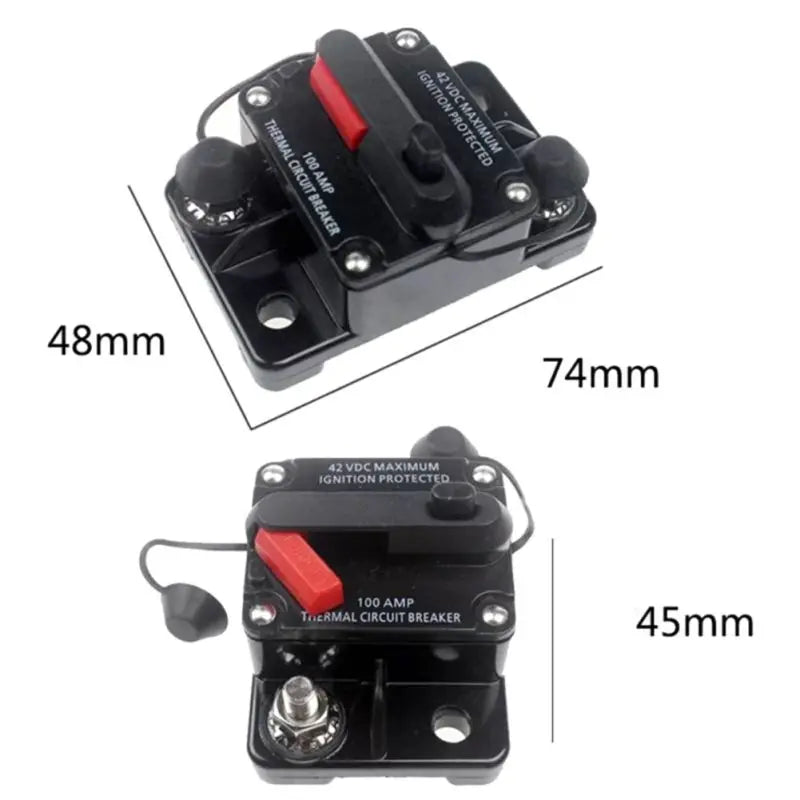 Brand 30A 40A 50A 60A 70A 80A 100A 120A 150A 200A 250A 300A AMP Circuit Breaker Fuse Reset 12-48V DC Car Boat Auto Waterproof