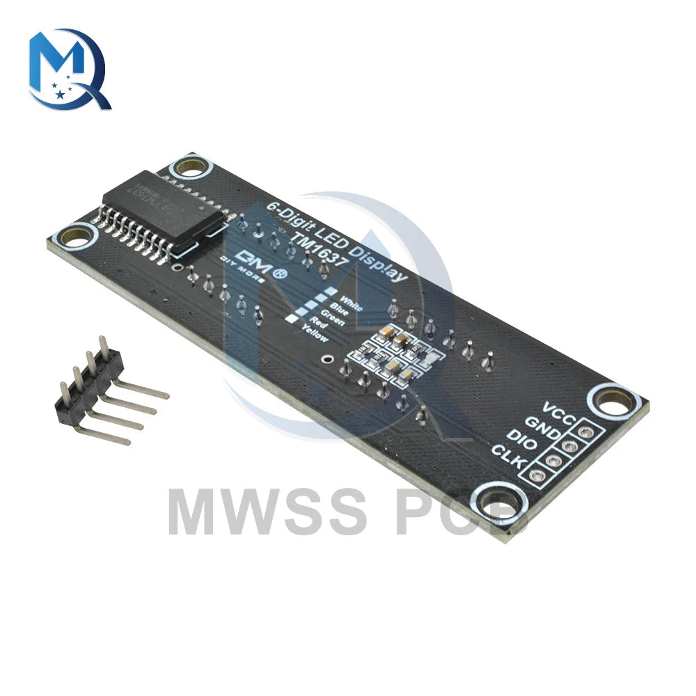 0.36 Inch TM1637 4/6-Digit LED Digital Display Tube Module Red/Green/Yellow/Blue/White 0.36" Decimal 7 Segments For Arduino