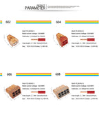 25/50/100pcs 602 604 606 608 Compact Wire Connector Push in Terminal Block Connector 2/4/6/8 Pin Lever 1.5-4 AWG 16-12