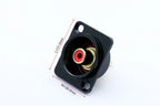 2pcs  Female RCA Panel Mount Chassis Socket Connector, Excellent quality, Black Female Socket, Red&Black Colors Available