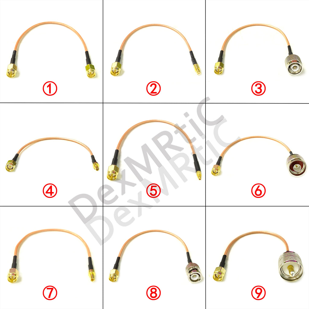 SMA Male Plug to SMA N TNC BNC UHF MCX MMCX TS9 CRC9 Straight Pigtail Cable RG316 for WIFI Wireless 3G 4G Modem NEW