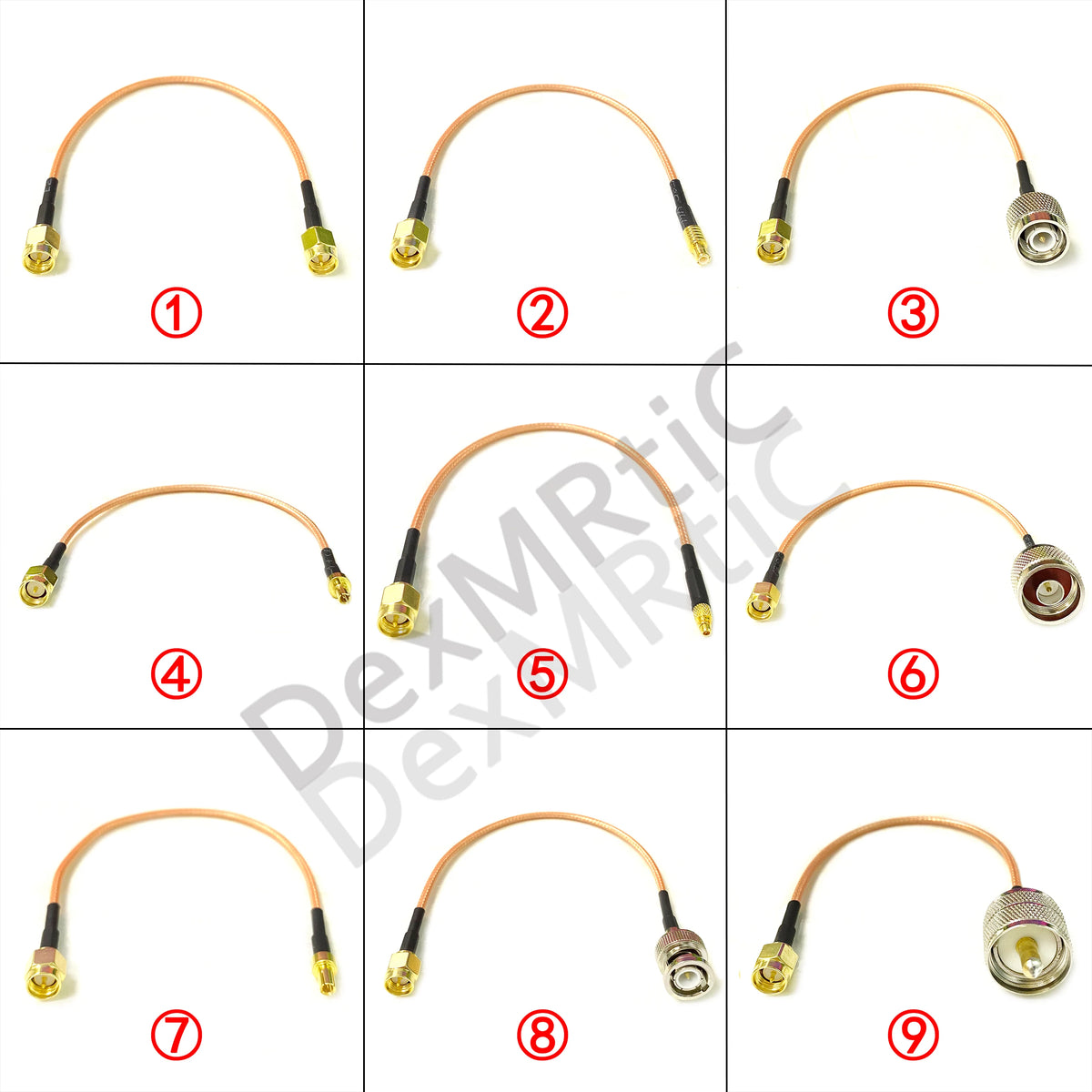SMA Male Plug to SMA N TNC BNC UHF MCX MMCX TS9 CRC9 Straight Pigtail Cable RG316 for WIFI Wireless 3G 4G Modem NEW