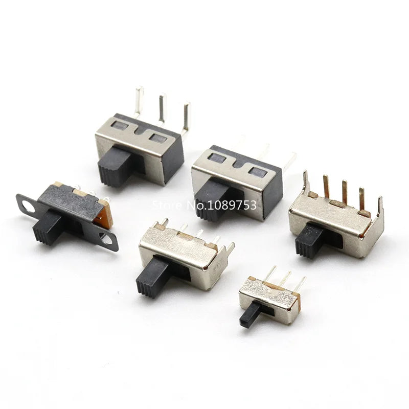 10PCS 2 Pin 3 Pin Slide Switch SPST SPDT 2 Position 3 Position Mini Micro Toggle Switch DIP PCB Tactile Switch