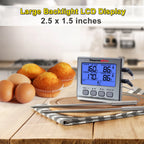 ThermoPro TP-17 Dual Probes Digital Outdoor Meat Thermometer Cooking BBQ Oven Thermometer with Big LCD Screen For Kitchen