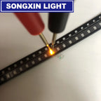 100pcs 0805 (2012) SMD LED Emitting Diode Kit Lamp Chip Light Beads Warm White Red Green Blue Yellow Orange UV Pink Micro 3V SMT