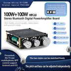 100W+100W TPA3116D2 Bluetooth 5.0 Power Subwoofer Audio Amplifier Board Home Theater HIFI Stereo Audio Amplifier AMP AUX