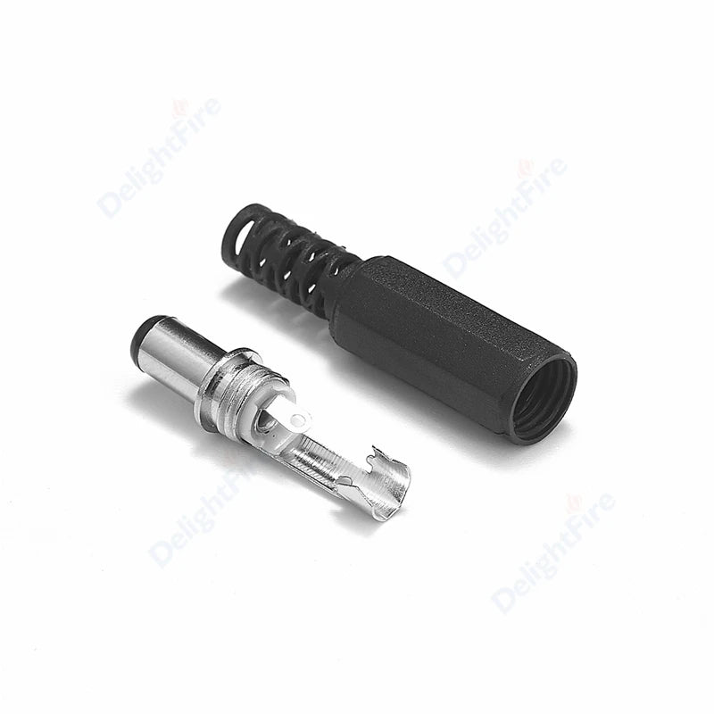 12V 3A 5.5mm 2.1mm Plug Socket DC Connectors DC Power Socket Male Female Jack Screw Nut Panel Mount DC Power Adapter Connector