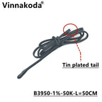 1PCS NTC Thermistor Temperature Sensor B3950 5/10/15/20/50/100K 1% Air Probe Air Conditioning Probe 50CM