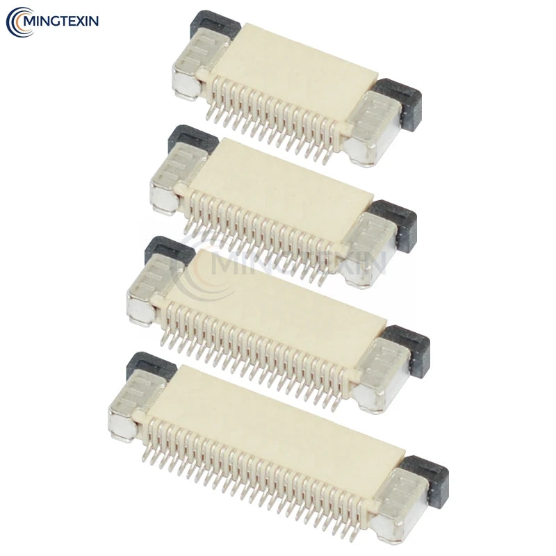10pcs FPC Connector 0.5mm/1.0mm Pitch Drawer type Upper/ Bottom contact Type Socket FFC Flat Cable Socket 4P 5P 6P 8P 10P-60Pin