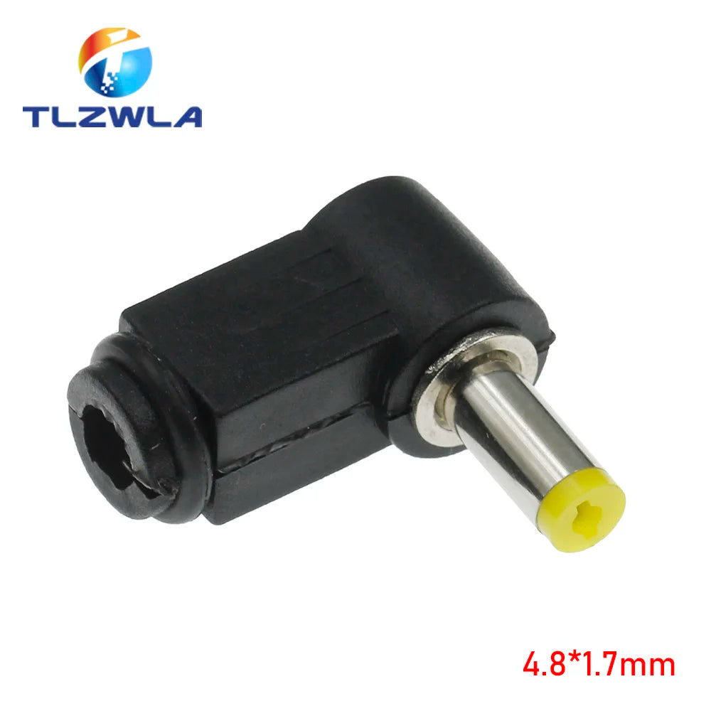 10Pcs DC plug 90 degree elbow 5.5*2.1mm DC power plug wiring assembly 5.5*2.5mm welding wire type 4.8x1.7mm 4.0x1.7mm 3.5x1.35mm