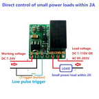 DC 12V 2A Mini 1ch Bistable Self-locking Relay Module Flip-Flop Latch Switch Board for LED Motor Solenoid Valve