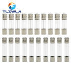 5PCS 5*20mm 6*30mm Glass Fuse Holder Screw Type 5X20mm with 22 20 18 16 14AWG Wire Cable 250V 5X20MM Glass Fuse Tube Fuse Casing