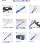100Pcs CAT6 Connector Plugs RJ45 Network Cable Modular Pass Through CAT6 RJ45 Connector Plugs 8P8C Accessories Strong Plasticity