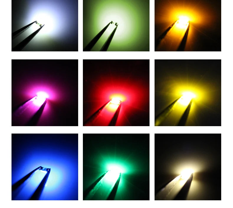 2000pcs Supply High 3528 SMD LED Full Color Highlight 0.06w Red GREEN Blue Yellow White ICE PINK Purple Black RGB Lamp Beads