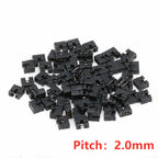 50PCS 2.0MM Pitch Open Top Jumper Cap Black Opening 2MM Pin Header Connection Block