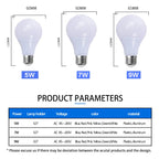 Colorful Led Light Bulb E27 3W 5W 7W 9W Lamp AC220V 110V Red Blue Green Yellow Pink Lamparas Lampara For Bar KTV Party Lights