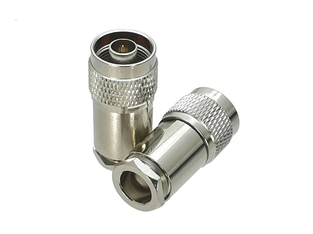 1Pcs Connector N Type Clamp For RG58 RG142 / RG8X LMR240 / RG5 RG6 / RG8 LMR400 RF Coaxial Male plug & Female jack
