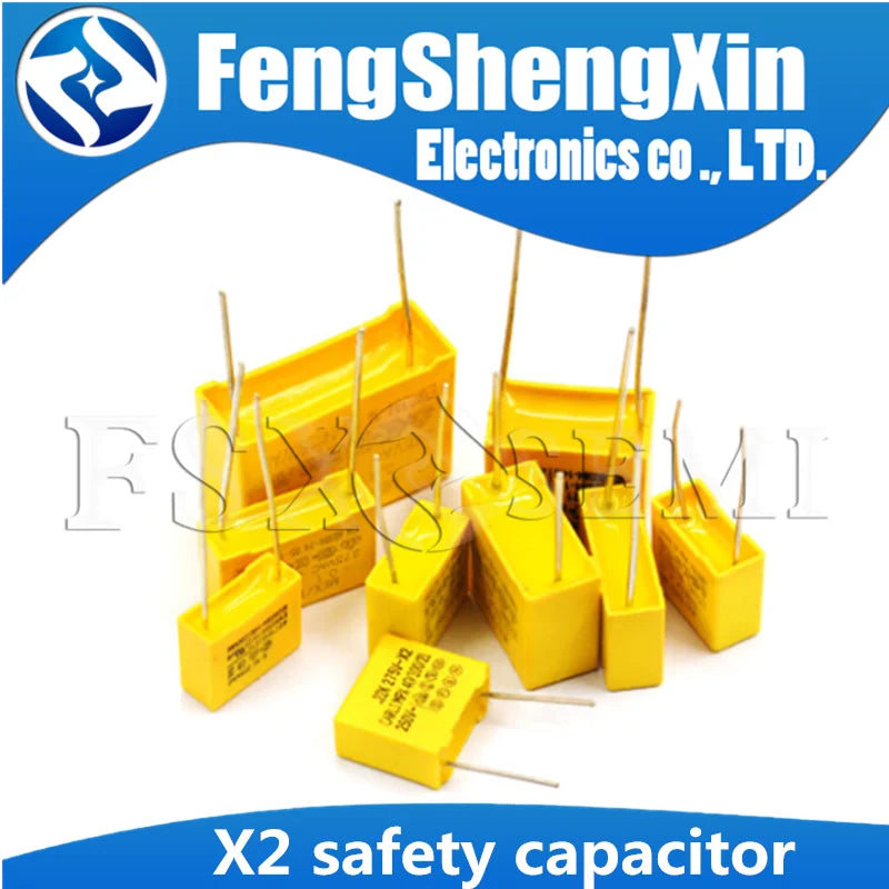 5pcs X2 27.5mm Polypropylene film capacitor 275VAC 1uF 1.2uF 1.5uF 2uF 2.2uF 3.3uF 1000nF 1200NF 1500NF 2000NF 2200NF 3300NF