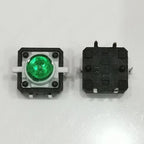 10PCS 12X12X7.3mm With Light Led 3V 6Pin DIP Momentary Push Button Not Fixed Tact Switch Illumination Button PCB Mounting