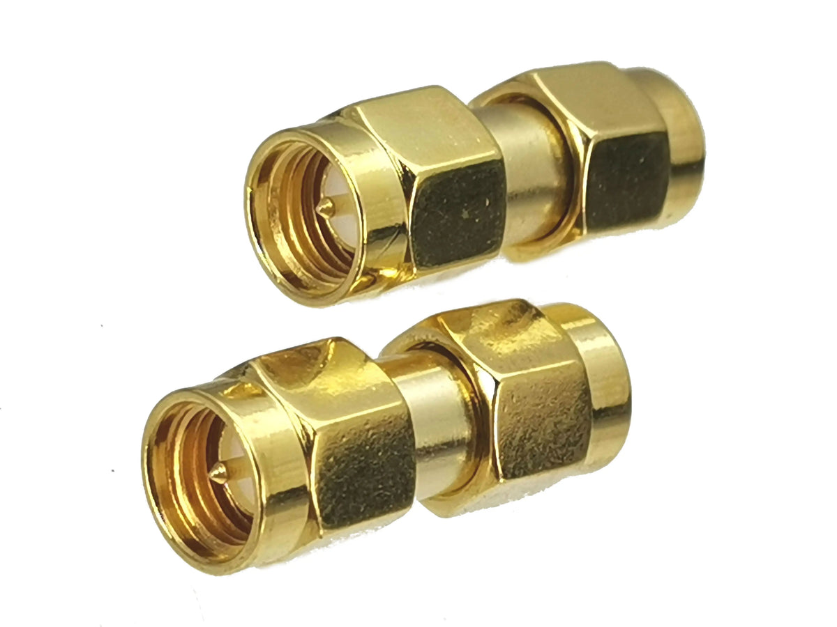1pcs Connector Adapter SMA RP-SMA to SMA RPSMA Male Plug & Female Jack Straight & Right angle RF Coaxial Converter New Brass