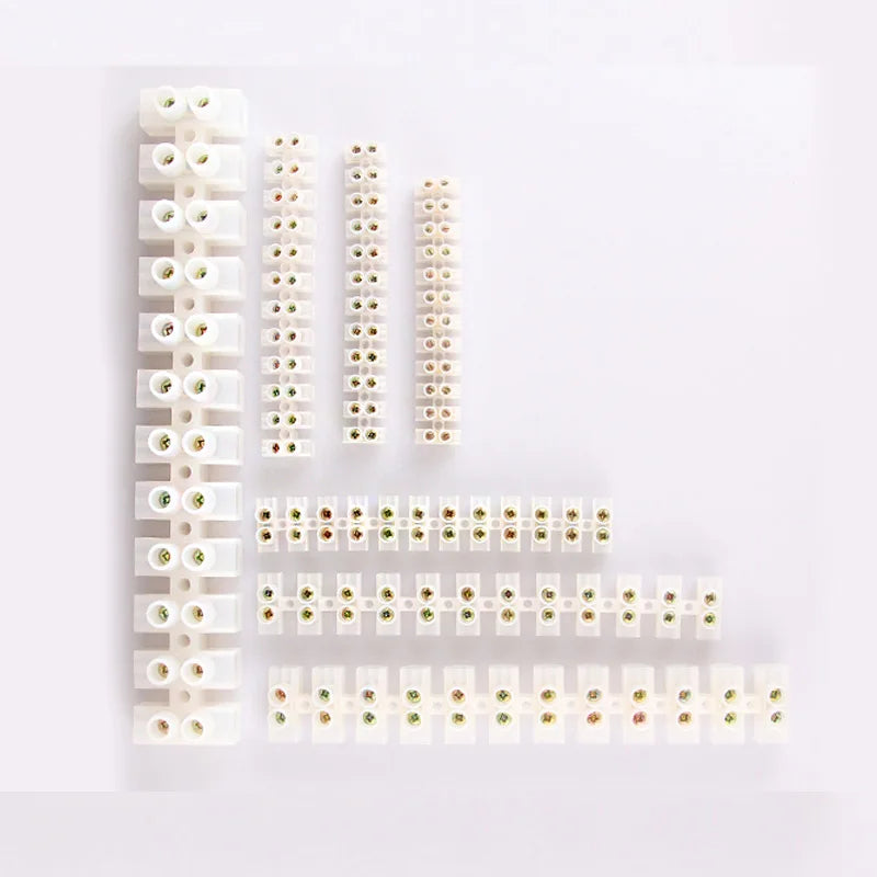 Wire connector Dual Row 12 Positions Barrier Strip Block Terminal Plastic Electrical connector terminal Screw terminal block