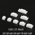 50PCS GH connector 1.25mm Pitch JST GH1.25 Housing with Lock 2P 3P 4P 5P 6P 7P 8P 10P