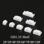 50PCS GH connector 1.25mm Pitch JST GH1.25 Housing with Lock 2P 3P 4P 5P 6P 7P 8P 10P
